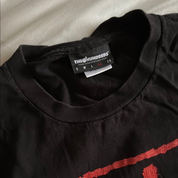 The Hundreds Black Tee with Red Design - Picture 2 of 5